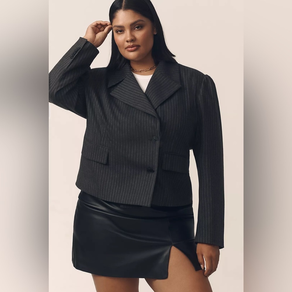 Anthropologie Maeve 80s Boxy Blazer Jacket - Picture 5 of 5